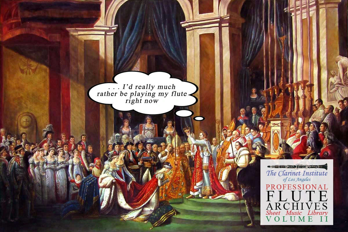 Cover Image for Flute Sheet Music Archive, Vol. 2 showing the Crowning of Napoleon