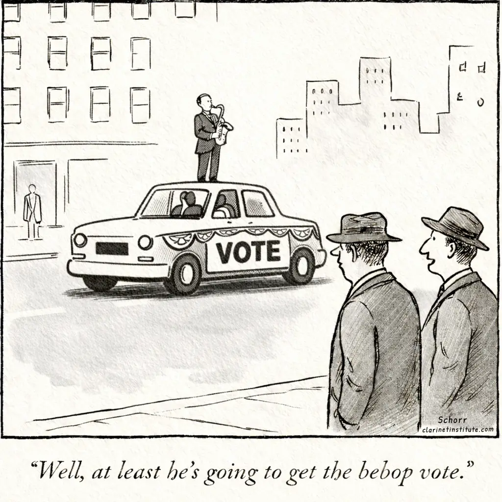 Cartoon of bepop vote