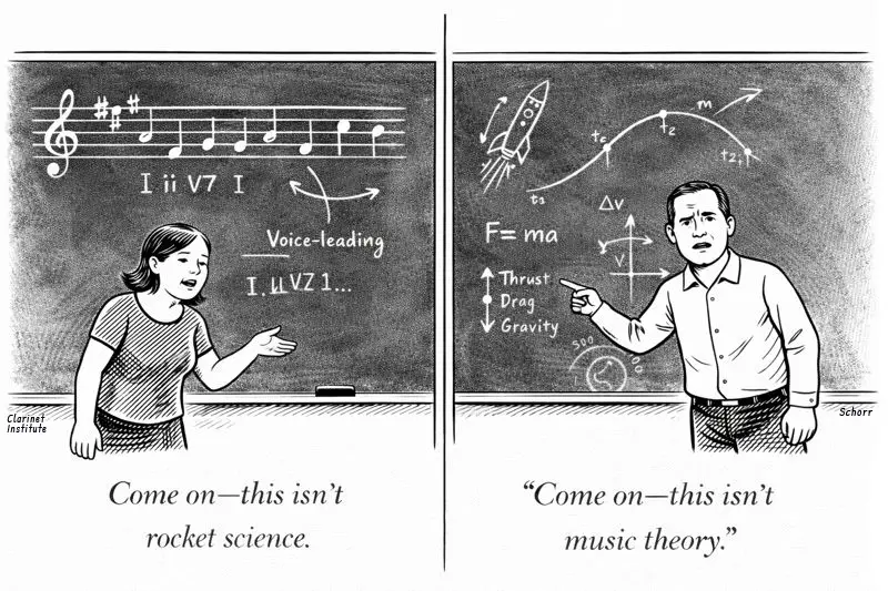 Cartoon of rocket science professor