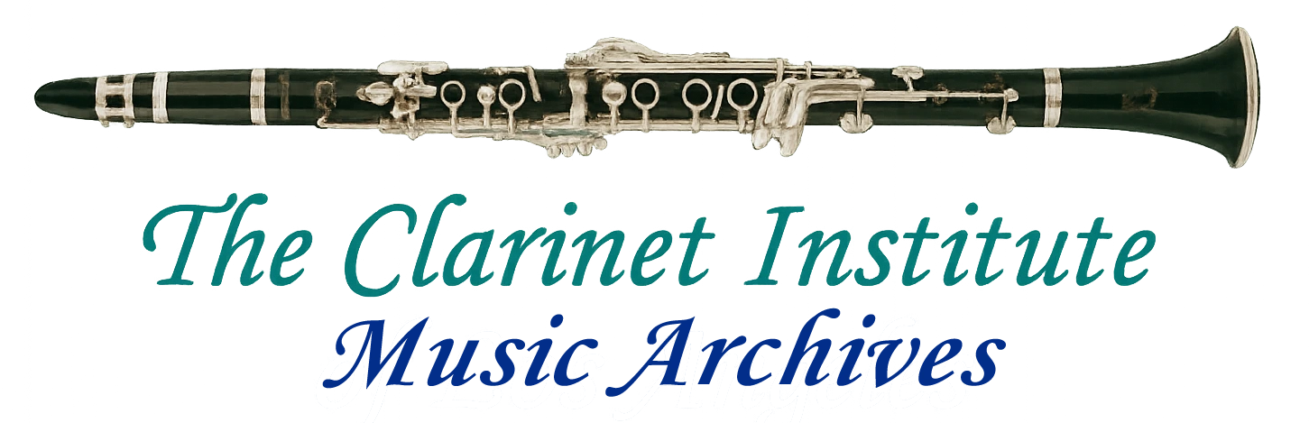 Clarinet Institute Music Archives