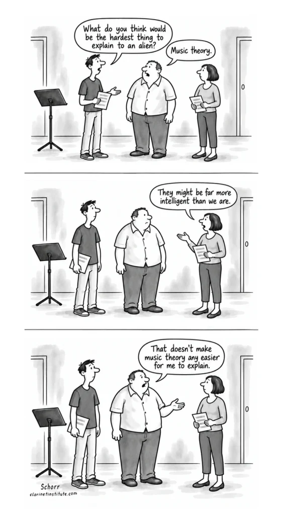 Explaining Music Theory to Aliens